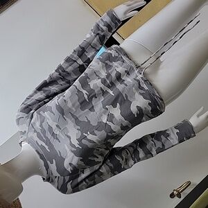 GAP Grey Camo Drawstring Waist Oversized Comfy Medium